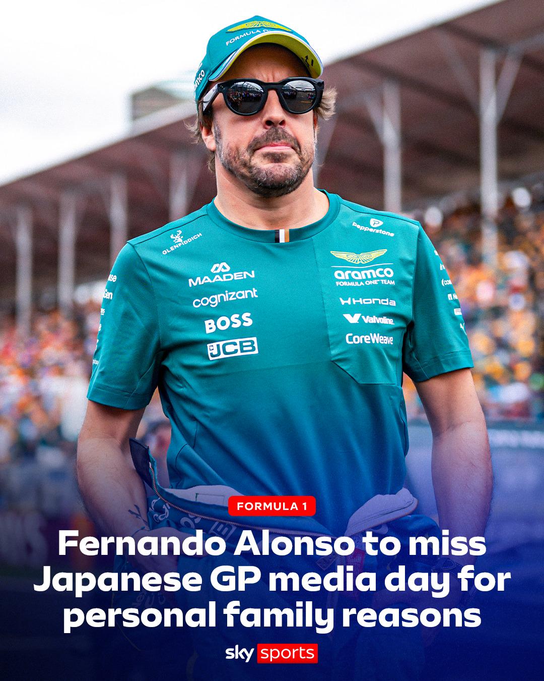 알론소 득남! 일본 GP 미디어 데이 불참함 ㄷㄷ
